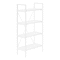 Monarch Specialties Bookshelf, Bookcase, 4 Tier, 48 in.H, Office, Bedroom, White Laminate, White Metal, Contemporary I 7801 - alternate 1